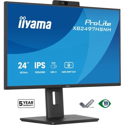 iiyama ProLite XB2497HSNH-B1 24IN IPS LCD 4MS 1920X1080 350CD/M2 HDMI/DP/USB 2 monitor komputerowy 60,5 cm (23.8") 1920 x 1080 px Full HD Czarny