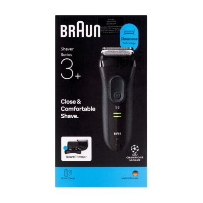 15. Braun 3000BT Bateria 5 7 mm Mokry & Suchy Czarny, Szary