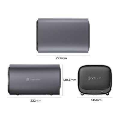 3. Sieciowa macierz dyskowa ORICO NAS MetaBox Pro Home - szara