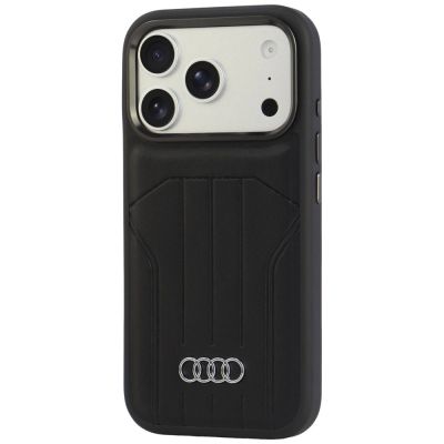 3. Etui Audi Synthetic Leather Case MagSafe na iPhone 18 Pro / 17 Pro - czarne