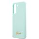 6. Etui Guess Silicone Script Metal Logo na Samsung Galaxy S21+ - niebieskie