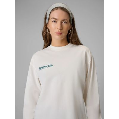 5. Longsleeve regular z nadrukiem damski 4F 4FRSS26TSWSF2834-11S