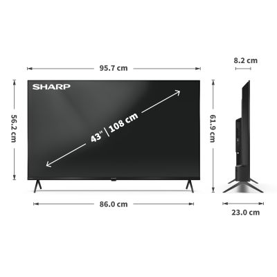 9. Sharp 43HP5265E Telewizor 109,2 cm (43") 4K Ultra HD Smart TV Wi-Fi Czarny
