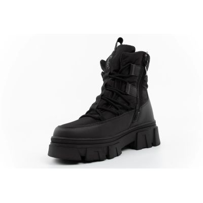 4. Lee Cooper buty zimowe damskie czarne ocieplane botki na zamek