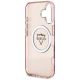 7. Etui Guess IML Metal Mountain Logo MagSafe na iPhone 16 - różowe