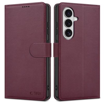 Etui Tech-Protect Wallet na Samsung Galaxy S26 - bordowe