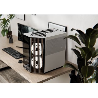 5. Obudowa APNX V1, Midi-Tower, ATX, Tempered Glass, czarno-biała