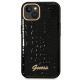 3. Etui Guess Croco Collection na iPhone 14 Plus - czarne