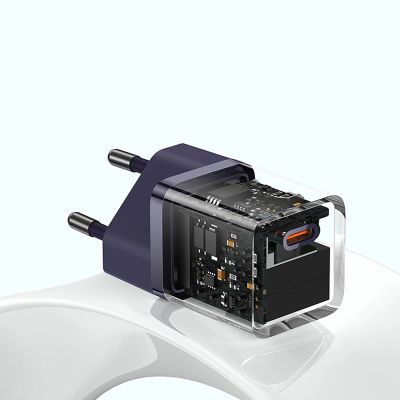 13. Ładowarka sieciowa Baseus GaN5 30W USB-C EU - fioletowa