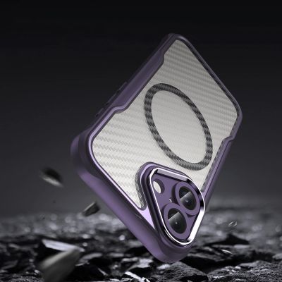 9. Etui silikonowe Leading Series MagSafe do iPhone 16 - fioletowe