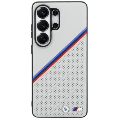 3. Etui BMW Tricolor Metal Logo MagSafe na Samsung Galaxy S26 Ultra - szare
