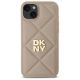 3. Etui DKNY Quilted Stack Logo na iPhone 15 Plus - beżowe