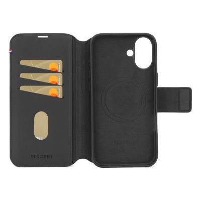 6. Skórzana obudowa ochronna do iPhone 16 kompatybilna z MagSafe, czarna