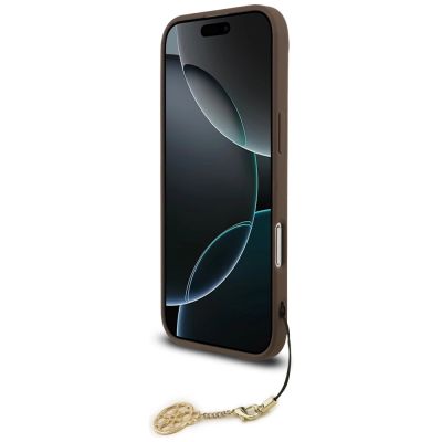 4. Etui Guess 4G Charms Collection MagSafe na iPhone Air - brązowe