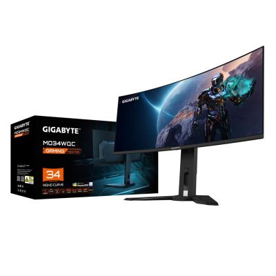 8. GIGABYTE MO34WQC monitor komputerowy 86,4 cm (34") 3440 x 1440 px Wide Quad HD OLED Czarny