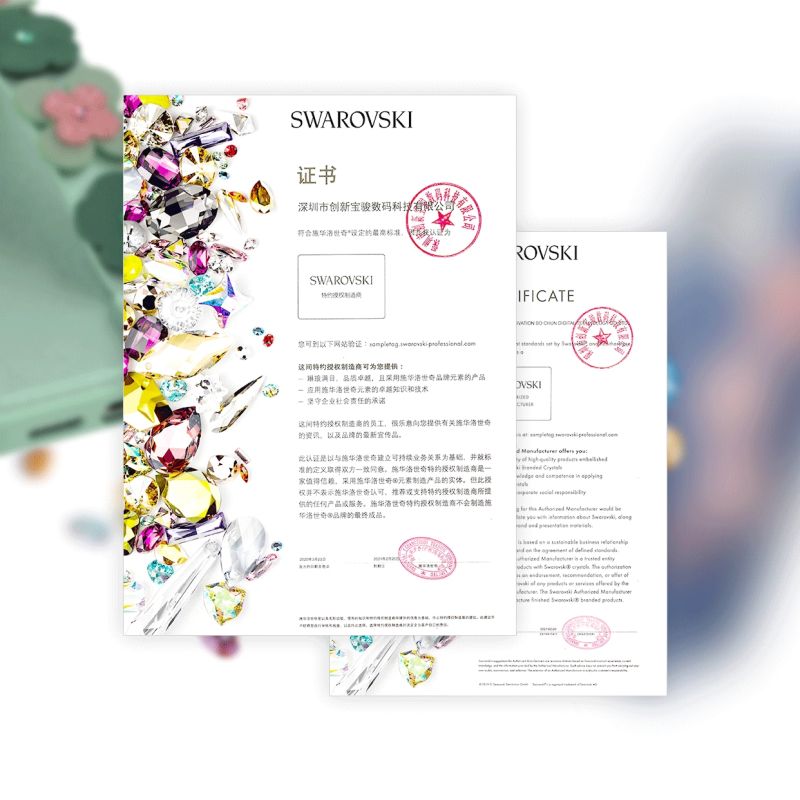 4. Kingxbar Sweet Series żelowe etui ozdobione oryginalnymi Kryształami Swarovskiego z podstawką iPhone 12 Pro Max zielony