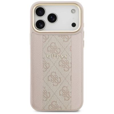 3. Etui Guess 4G Stripe MagSafe na iPhone 17 Pro Max - różowe