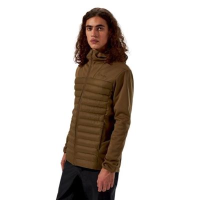 4. Kurtka hybrydowa męska Berghaus Vaskye Hooded Hybrid Jacket roz. L brązowa