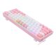 8. REDRAGON K617-RGB Fizz RGB White/Pink klawiatura USB Różowy, Biały