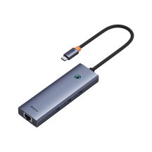 Hub USB Baseus UltraJoy Series 5w1 USB-C HDMI 4K 4x USB-A 3.0 - szary