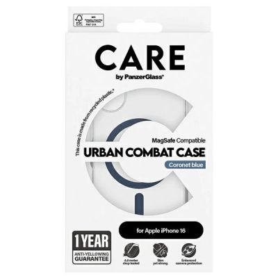 4. Etui CARE by PanzerGlass Flagship Case z MagSafe na iPhone 16 - niebieskie