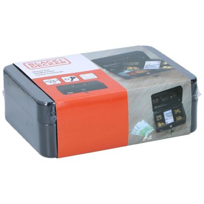 15. KASETKA METALOWA NA PIENIĄDZE DOKUMENTY 25x8,5x18CM BLACK + DECKER