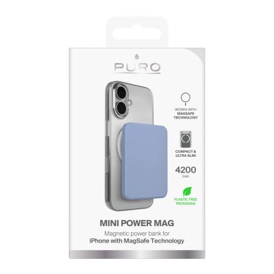 2. Powerbank Puro 4200mAh ultracienki kompatybilny z MagSafe USB-C - niebieski