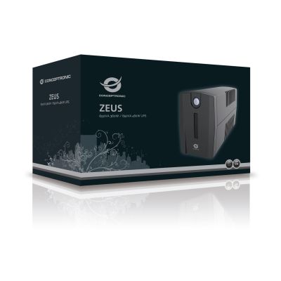 3. Conceptronic ZEUS02ES Zasilacz awaryjny UPS 850 VA 2 wyjścia AC Line-Interactive
