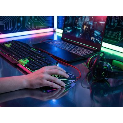 14. Mysz Esperanza Lightning EGM211R (optyczna; 2400 DPI; kolor czarny)