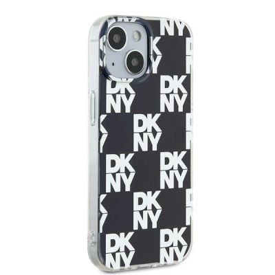 4. Etui DKNY IML Checkered Mono Pattern na iPhone 15 / 14 / 13 - czarne