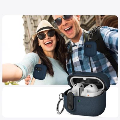 5. Etui Tech-Protect Slim Hook na Samsung Galaxy Buds 3 / 3 FE / 3 Pro - granatowe