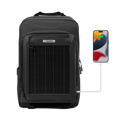 2. Plecak rowerowy Rockbros H51 Plecak z panelem solarnym - czarny