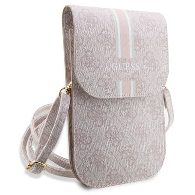 3. Torebka Guess 4G Stripe - różowa