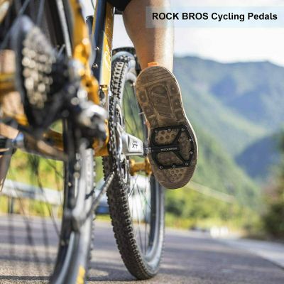 4. Rockbros pedały rowerowe platformowe czarne