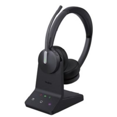 3. Yealink WH64 Workstation Dual Zestaw słuchawkowy Przewodowy i Bezprzewodowy Opaska na głowę Biuro/centrum telefoniczne USB Type-C Bluetooth Podstawka do ładowania Czarny