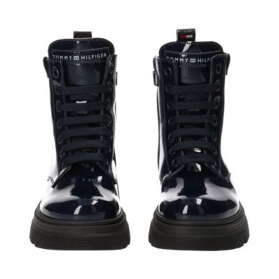 9. Botki Tommy Hilfiger Lace Up Bootie Blue W T4A5-33040-0775800-800