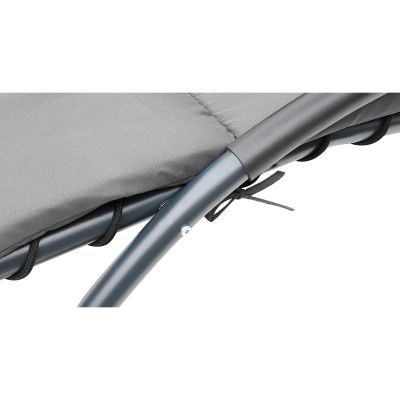 5. LEŻAK FOTEL Z PARASOLEM BERGAMO 200x125x180CM SZARY