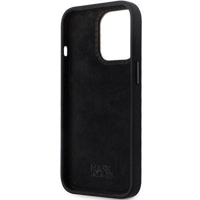 7. Etui Karl Lagerfeld Silicone Ikonik Metal Pin na iPhone 14 Pro - czarne