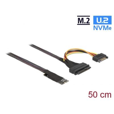 5. Adapter NVMe Delock M.2 Key M zu U.2 SFF-8639 NVMe Adapter 50cm