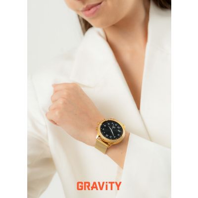 2. Smartwatch Gravity Złoty Pasek i Bransoleta GT5-3