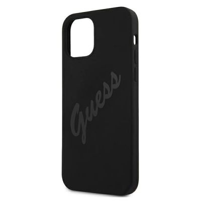6. Etui Guess Script Vintage na iPhone 12 mini - czarne
