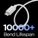 3. Kabel Spigen Essential EB6015CC USB-C 60W 150 cm - biały