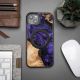 3. Etui Bewood Unique MagSafe Violet z drewna i żywicy na iPhone 15 Plus - fioletowo-czarne