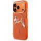 2. Etui Karl Lagerfeld IML Choupettes Karl  Script Logo MagSafe na iPhone 17 Pro - pomarańczowe