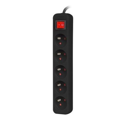 2. LANBERG LISTWA PRZEDŁUŻACZ 1.5M 5X 230V PL Z WYŁĄCZNIKIEM KABEL WYKONANY Z PEŁNEJ MIEDZI CZARNA