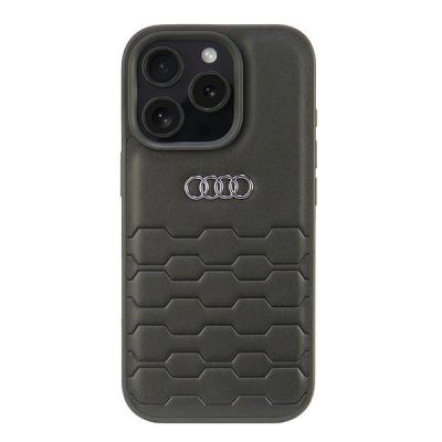 Etui Audi Synthetic Leather na iPhone 16 Pro 6.3" - czarne