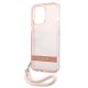 6. Etui Guess Translucent Strap na iPhone 13 Pro / 13 6,1" - różowe