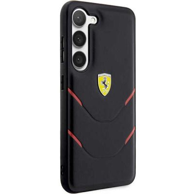 4. Etui Ferrari Hot Stamp Lines na Samsung Galaxy S23 - czarne
