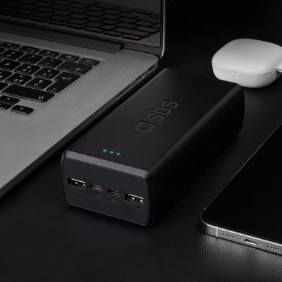 4. Powerbank SBS TTBB30000PD20K 30000 mAh 2 x USB-C 2 x USB-A - czarny