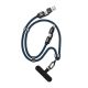 2. Kabel Dudao L20Max 65W 4w1 ze smyczą USB-C do USB-C z adapterami Lightning i USB-A - niebieski